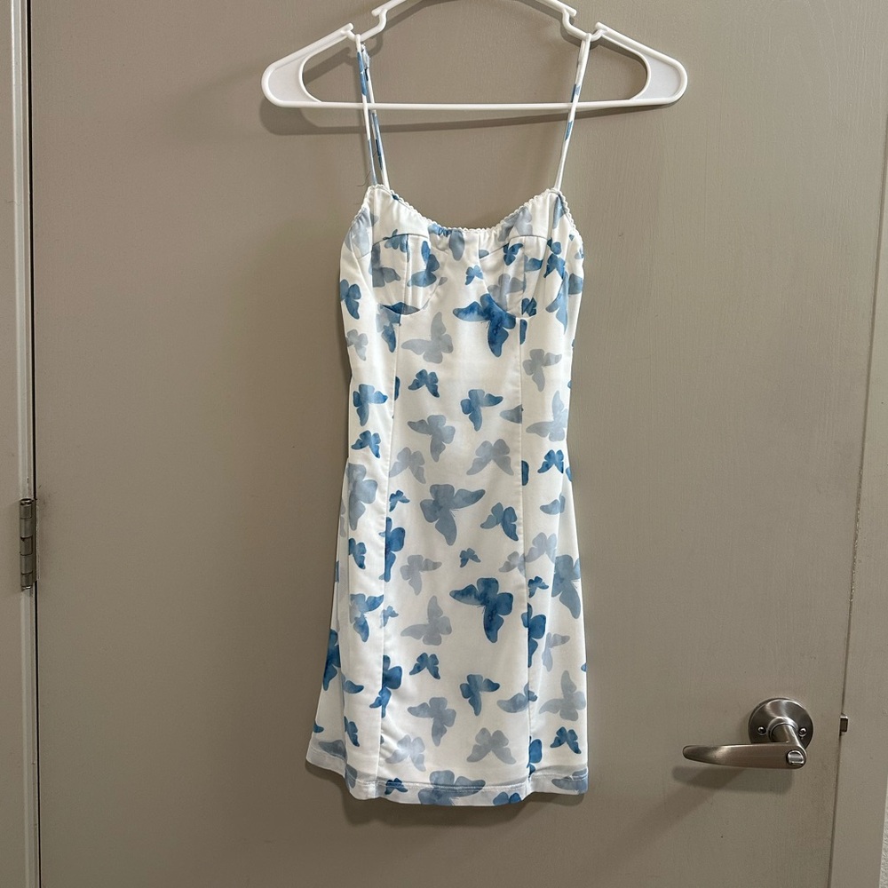 Princess Polly White and Blue Dress